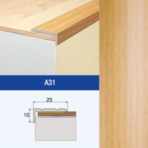Profil AL schodový samolepiaci 25x10 mm, fólia Buk, dl. 2,7 m, A31 EFFECTOR