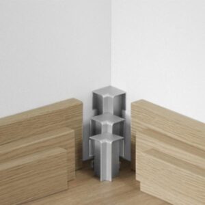 Prvky Parador k lište SL3, SL5, SL18, typ 2, Striebro 1602612 Roh vnútorný (2 ks/bal)