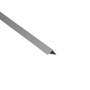 Profil AL rohový 10x10 mm, elox Striebro 01, 2 m, K1010 Cezar (hr. 1 mm)