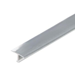 Profil AL prechodový "T" 13 mm, elox Striebro 01, 2,5 m, ku keramike, T13 Cezar