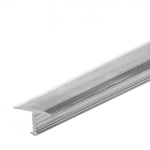 Profil AL prechodový "T" 18 mm, elox Striebro 01, 2,5 m, ku keramike, T18 Cezar