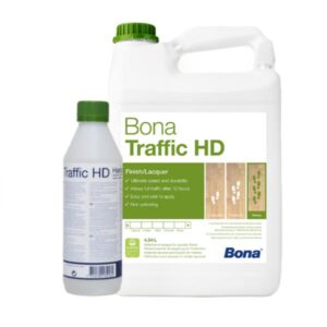 Lak Bona TRAFFIC HD polomat 4,95 L 2-zložkový vrchný PU na vodnej báze (4,5 L lak + 0,45 L tužidlo)