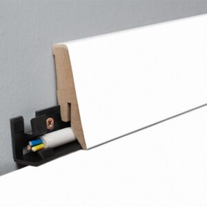 Lišta soklová KronoOriginal K58C 9002 MDF fólia biela 58x18x2600 mm