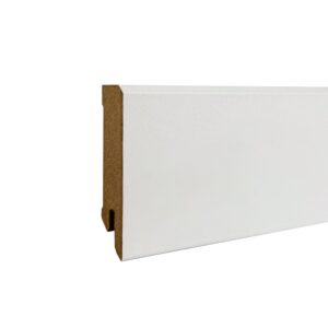 Lišta soklová SOLIDSTEP 60 hranatá MDF fólia Biela pretierateľná 60x15x2400 mm