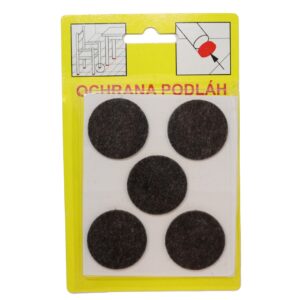 Podložky Filcové samolepiace Hnedé, Typ 110 - priemer 32 mm, hr. 3 mm, 5 ks/bal