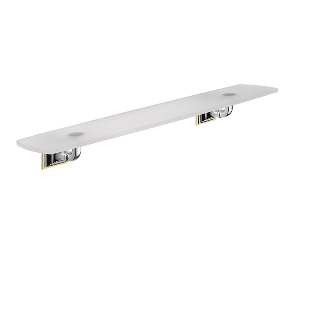 CB - PORTOFINO B32160CR-VAN + B32000OZ - Sklenená polička s držiakmi a podložkou 60 cm