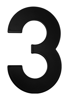 SS - DOMOVÁ ČÍSLICA "3" - 152 mm