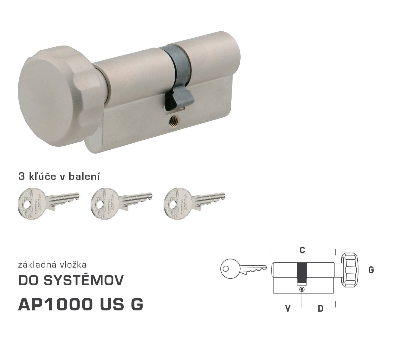 DK - AP1000 US G - s gombíkom