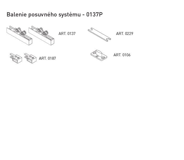 SC - Balenie posuvného systému 100 SILENT FILO art. 0137P
