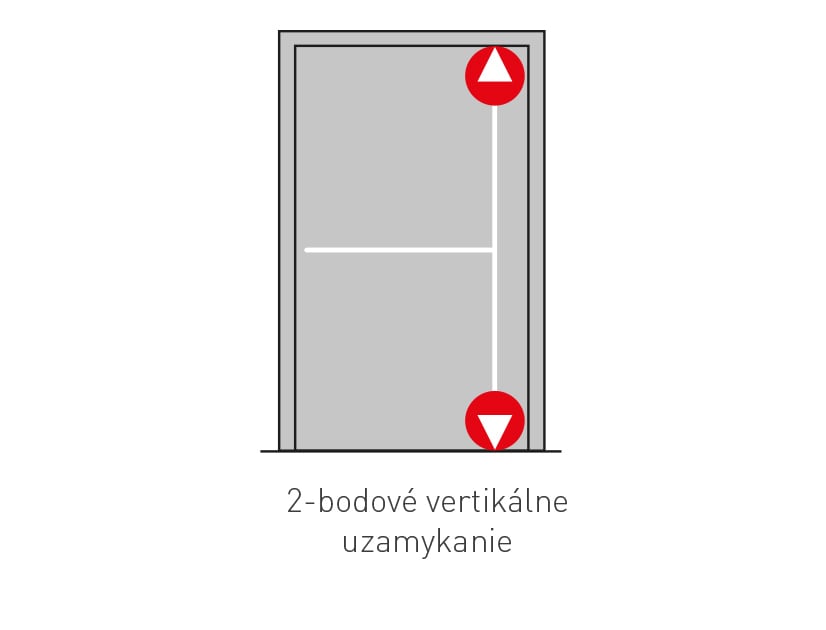 JNF - PANIKOVÉ KOVANIE 2B - FA.20.954.KIT - 2D PK/KL SO s kľučkou a cylindrickou  vložkou STRIEBORNÁ