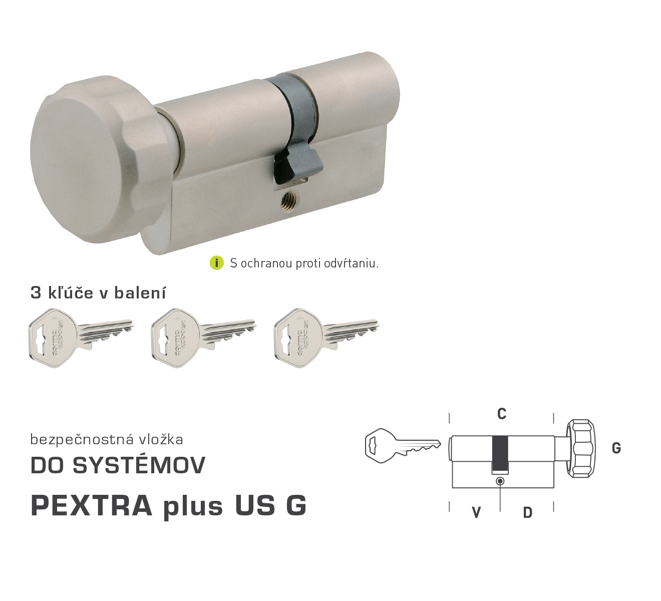 DK - PEXTRA plus US G - s gombíkom