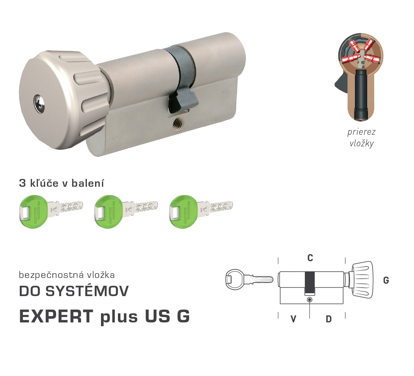 DK - EXPERT plus US G - s gombíkom