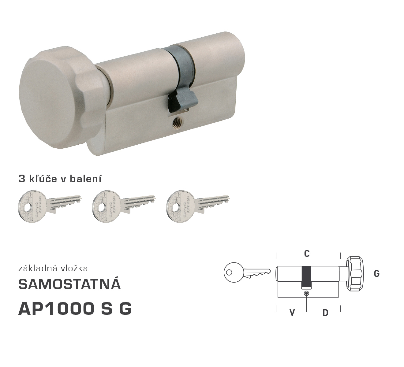 DK - AP1000 S G - s gombíkom