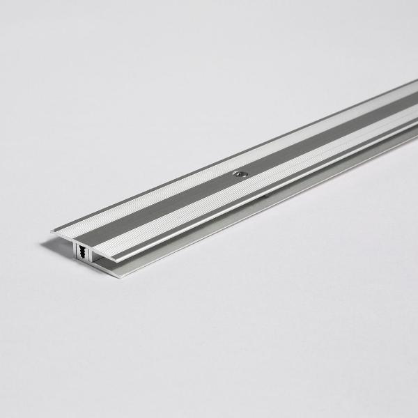 Transition profile in aluminium for Design flooring coverings Silver, floor coverings 4-9 mm silver 1744327 1000x34x7 mm
