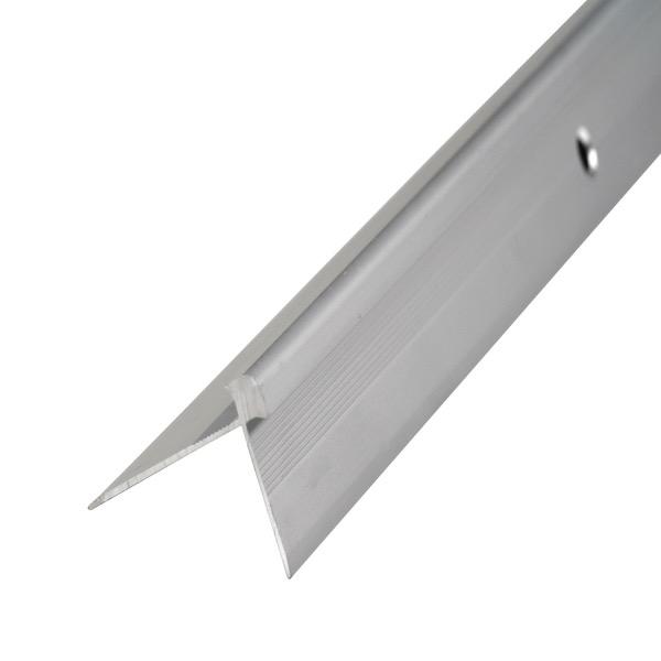 Profil AL schodový hríbikový 5 mm, elox Striebro 01, 2,7 m, skrutkovací k vinylom hr. 5 mm, Z5LVT Cezar (42x28 mm)