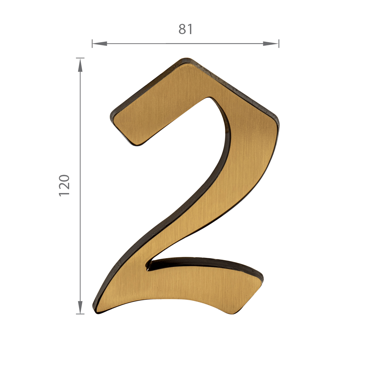 SS - DOMOVÁ ČÍSLICA  "2" -  120 mm