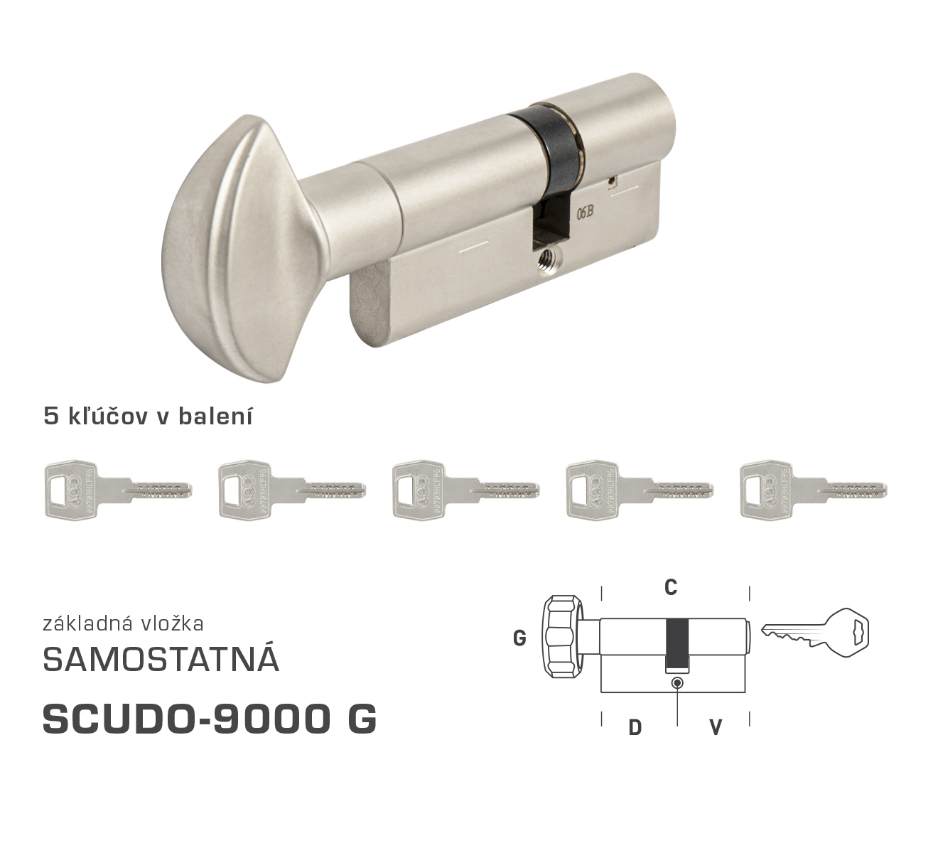 AGB - Vložka SCUDO 9000 S G obojstranná