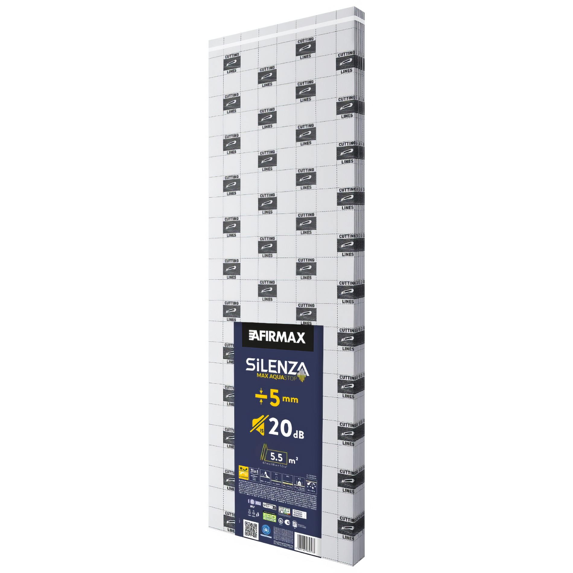 Podložka Afirmax SILENZA MAX AQUASTOP SMART 5 mm 3v1 XPS s parozábranou