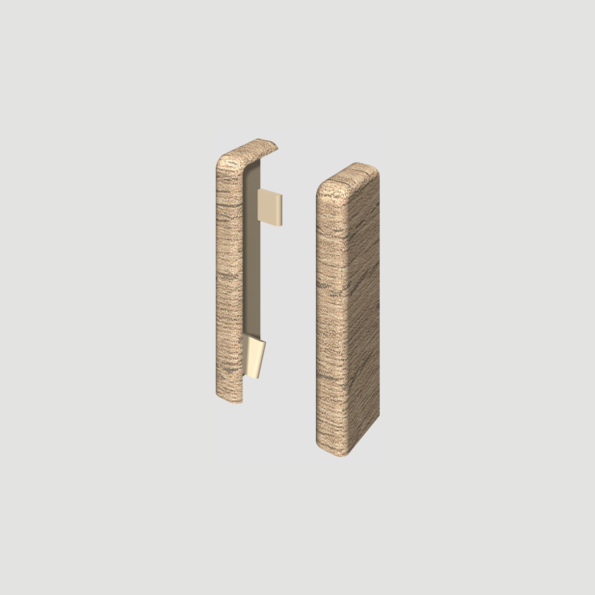 Prvky Egger 58 "cubical" Dub stredne hnedý - Ukončenie ľavé+pravé 1839936 (1+1 ks/bal)